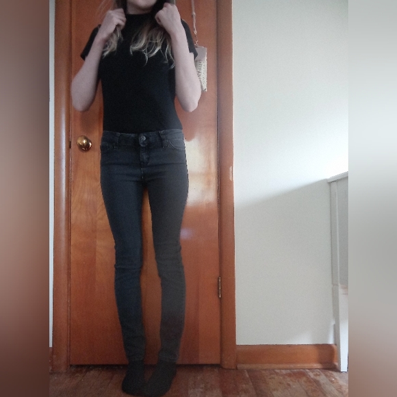 CELEBRITY PINK - Dark Gray / Black Skinny Jeans - Picture 7 of 10